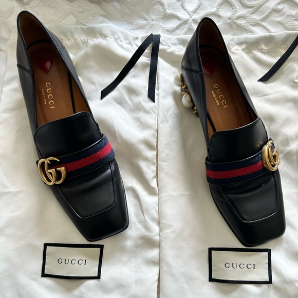 GUCCI Women’s Peyton Pearl Heel Size 37 1/2 gorgeous, in great condition! - Picture 4 of 11